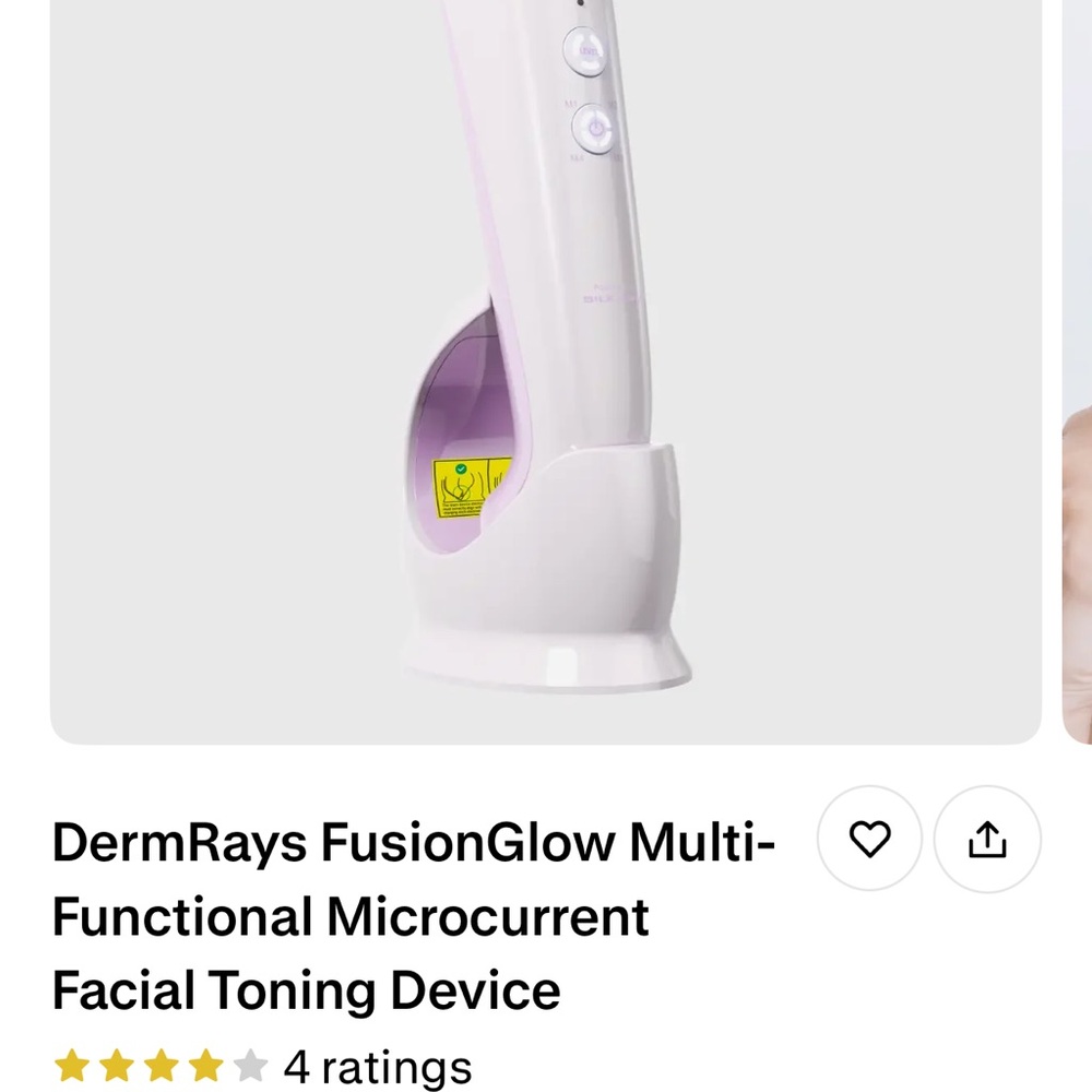 FusionGlow White and Purple Facial Toning Device